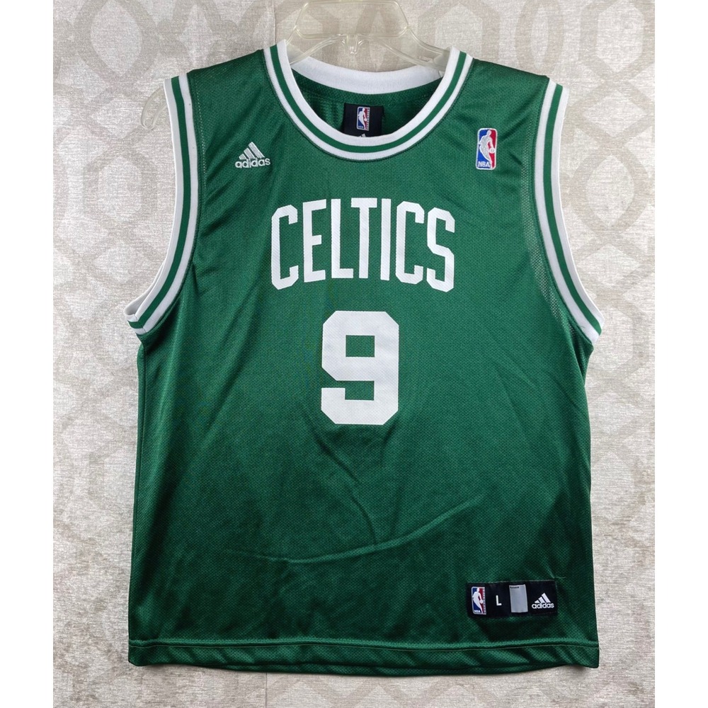 Adidas Boston Celtics Rajon Rondo Youth Large Green Basketball Jersey 9 Nylon